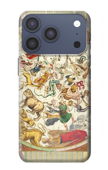 S3145 Antique Constellation Star Sky Map Case For iPhone 17 Pro, 18 Pro