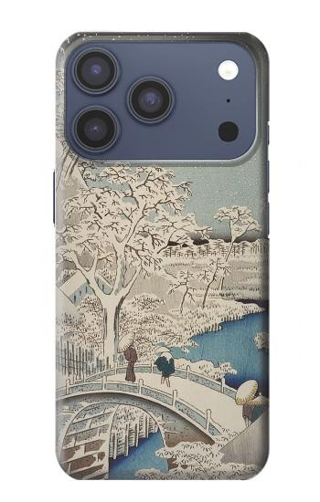 S3350 Utagawa Hiroshige Drum Bridge Yuhi Hill in Meguro Case For iPhone 17 Pro, 18 Pro