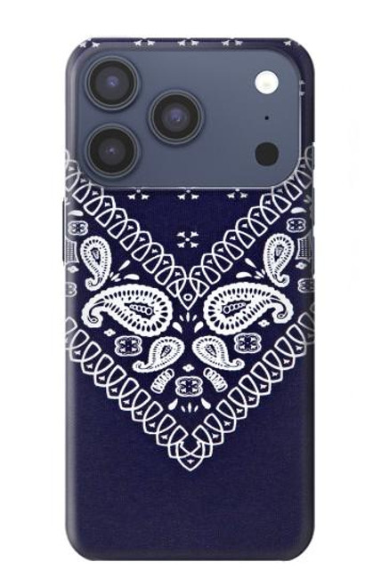 S3357 Navy Blue Bandana Pattern Case For iPhone 17 Pro