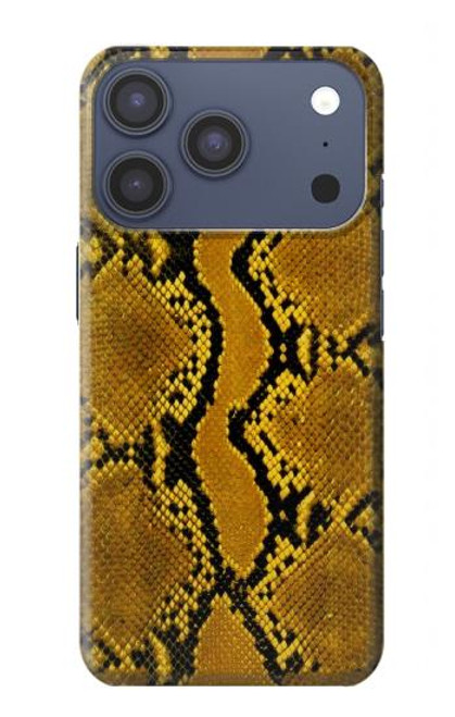 S3365 Yellow Python Skin Graphic Print Case For iPhone 17 Pro