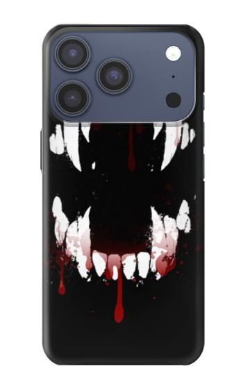 S3527 Vampire Teeth Bloodstain Case For iPhone 17 Pro, 18 Pro