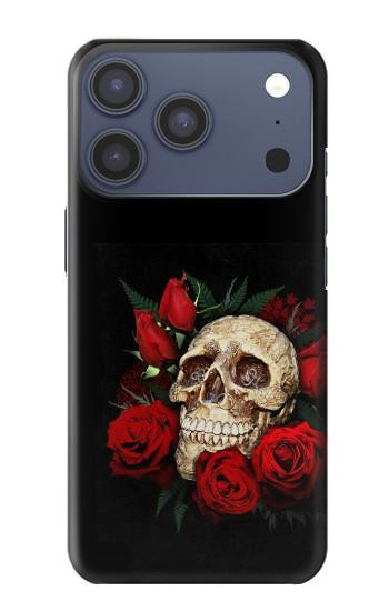 S3753 Dark Gothic Goth Skull Roses Case For iPhone 17 Pro, 18 Pro