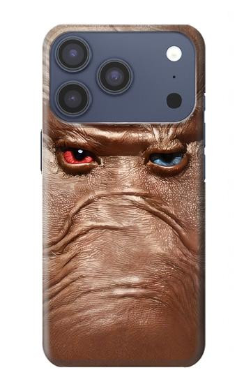 S3940 Leather Mad Face Graphic Paint Case For iPhone 17 Pro, 18 Pro