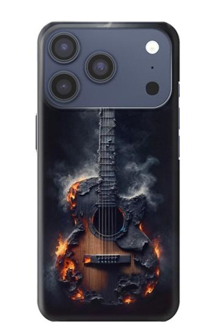 S3972 Burned Acoustic Guitar Graphic Case For iPhone 17 Pro