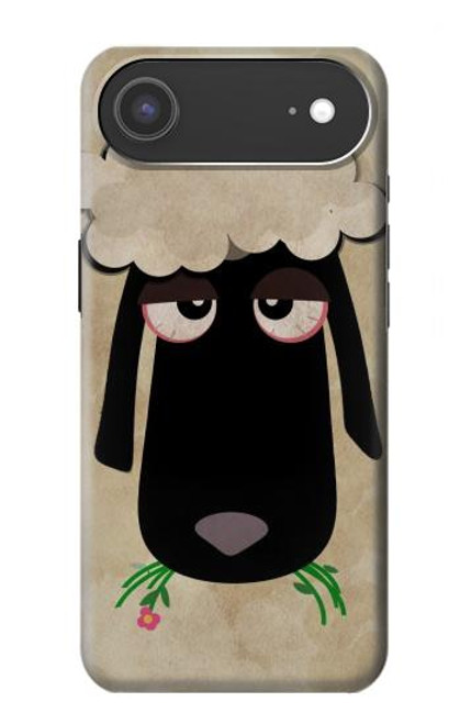 S2826 Cute Cartoon Unsleep Black Sheep Case For iPhone Air