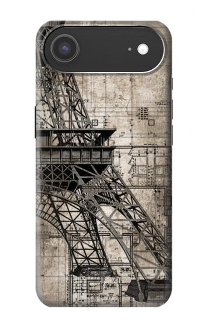 S3416 Eiffel Tower Blueprint Case For iPhone Air