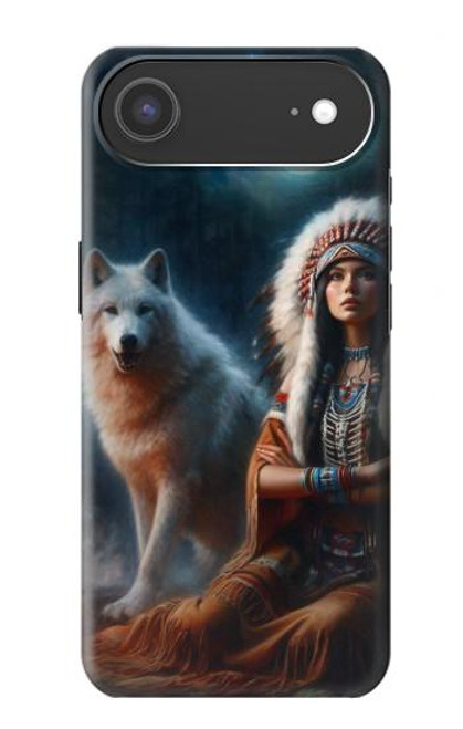S3995 Grim Wolf Indian Girl Case For iPhone Air