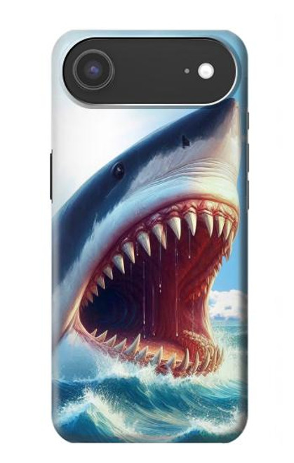 S4004 Oil Color Painting Giant Shark.jpeg Case For iPhone Air
