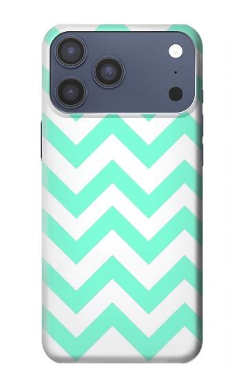 S1723 Mint Chevron Zigzag Case For iPhone 17 Pro Max, 18 Pro Max