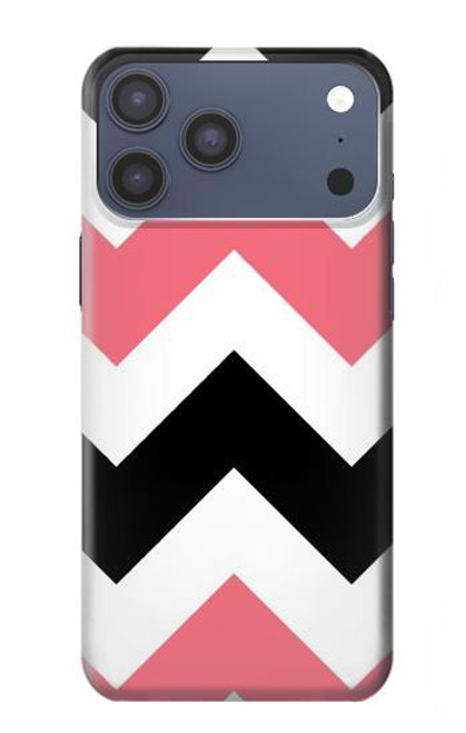 S1849 Pink Black Chevron Zigzag Case For iPhone 17 Pro Max