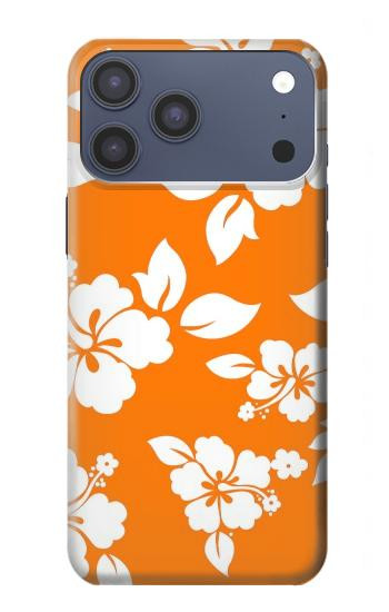 S2245 Hawaiian Hibiscus Orange Pattern Case For iPhone 17 Pro Max, 18 Pro Max