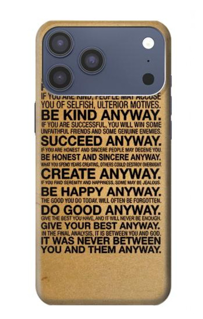 S2513 Mother Teresa Anyway Quotes Case For iPhone 17 Pro Max