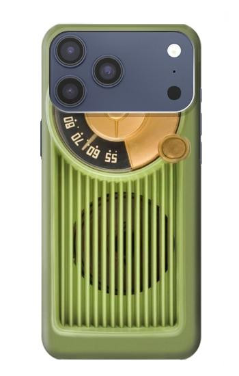 S2656 Vintage Bakelite Radio Green Case For iPhone 17 Pro Max, 18 Pro Max