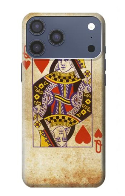 S2833 Poker Card Queen Hearts Case For iPhone 17 Pro Max