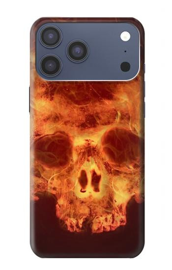 S3881 Fire Skull Case For iPhone 17 Pro Max, 18 Pro Max