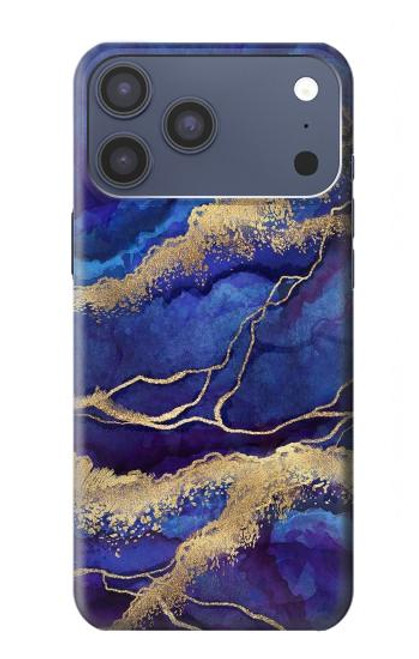 S3906 Navy Blue Purple Marble Case For iPhone 17 Pro Max