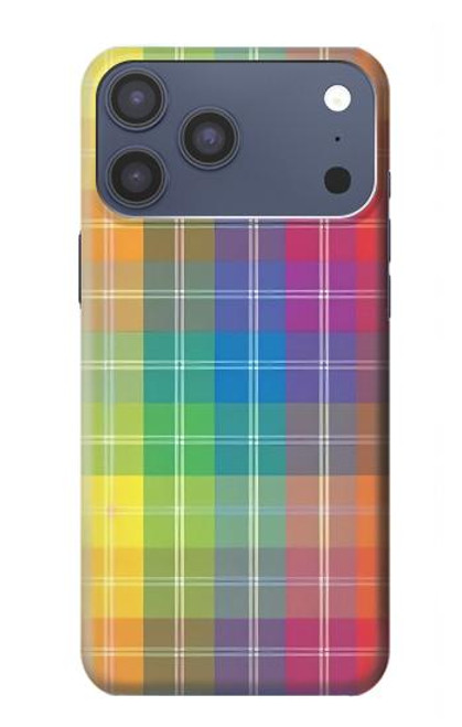 S3942 LGBTQ Rainbow Plaid Tartan Case For iPhone 17 Pro Max