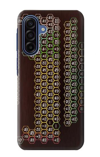 S3544 Neon Honeycomb Periodic Table Case For Samsung Galaxy A17, A18