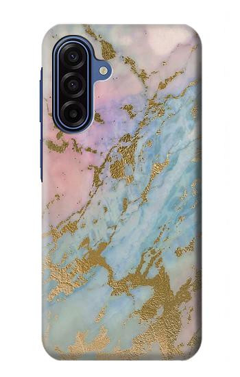 S3717 Rose Gold Blue Pastel Marble Graphic Printed Case For Samsung Galaxy A17, A18