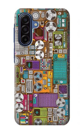 S3879 Retro Music Doodle Case For Samsung Galaxy A17, A18