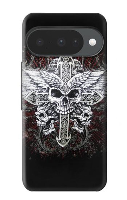 S1434 Skull Wing Tattoo Biker Case For Google Pixel 10, 10 Pro