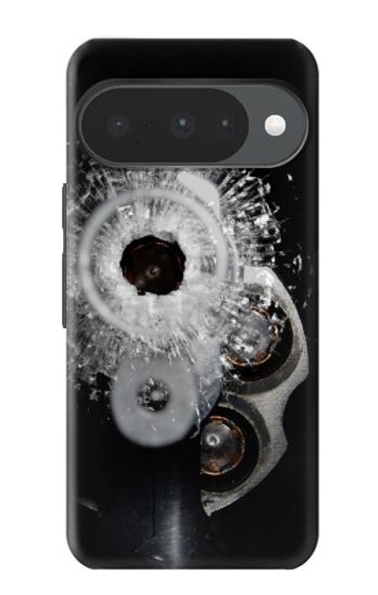 S2387 Gun Bullet Hole Glass Case For Google Pixel 10, 10 Pro