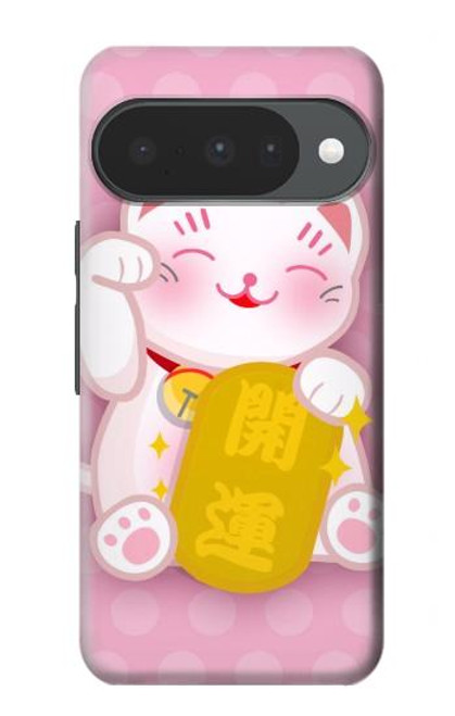 S3025 Pink Maneki Neko Lucky Cat Case For Google Pixel 10, 10 Pro
