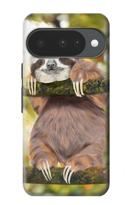 S3138 Cute Baby Sloth Paint Case For Google Pixel 10, 10 Pro