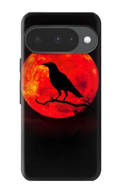 S3328 Crow Red Moon Case For Google Pixel 10, 10 Pro