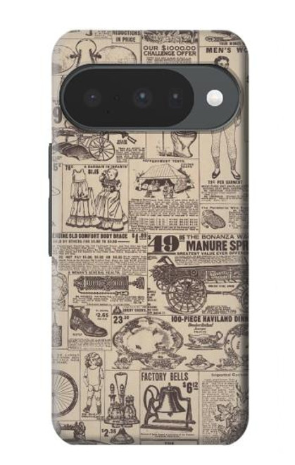 S3819 Retro Vintage Paper Case For Google Pixel 10, 10 Pro