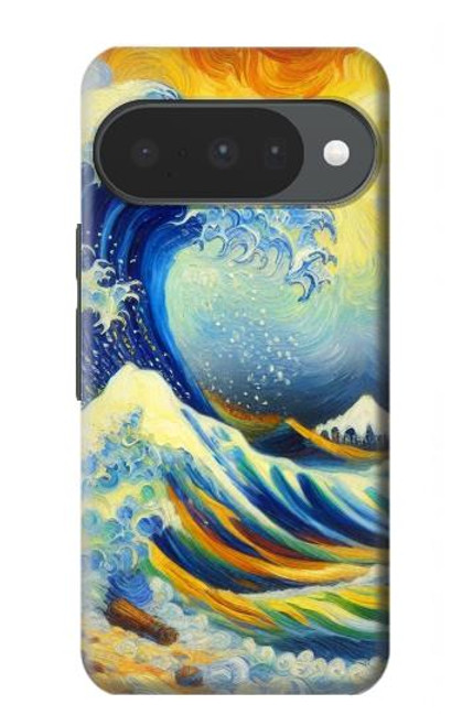 S4005 Oil Color Painting Great Waves Case For Google Pixel 10, 10 Pro