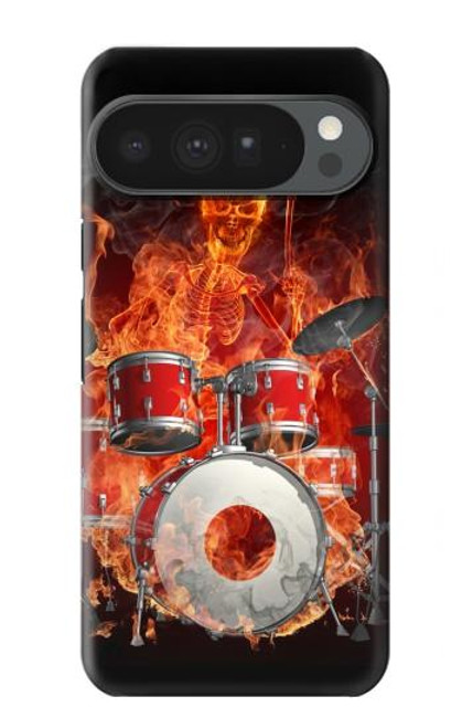 S1431 Skull Drum Fire Rock Case For Google Pixel 10 Pro XL