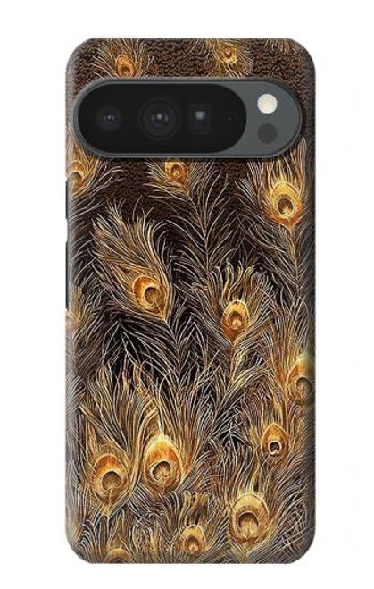 S3691 Gold Peacock Feather Case For Google Pixel 10 Pro XL