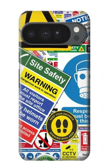 S3960 Safety Signs Sticker Collage Case For Google Pixel 10 Pro XL
