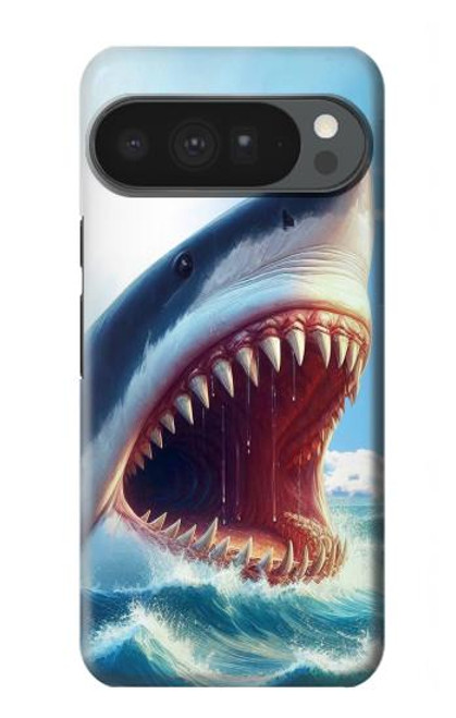 S4004 Oil Color Painting Giant Shark.jpeg Case For Google Pixel 10 Pro XL