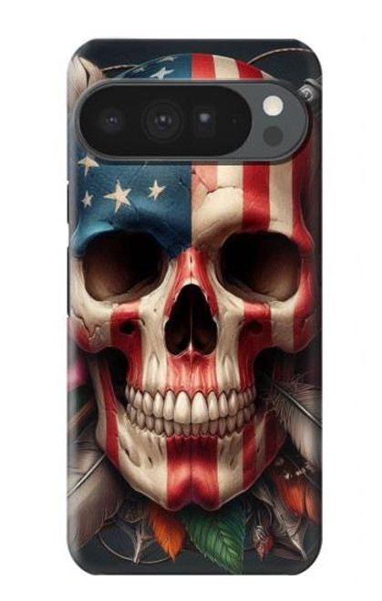 S4015 Skull American Flag Case For Google Pixel 10 Pro XL