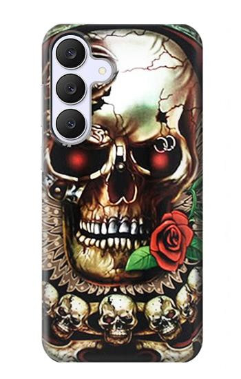 S0753 Skull Wing Rose Punk Case For Samsung Galaxy S25 FE