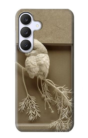 S1386 Paper Sculpture Owl Case For Samsung Galaxy S25 FE, S26 FE