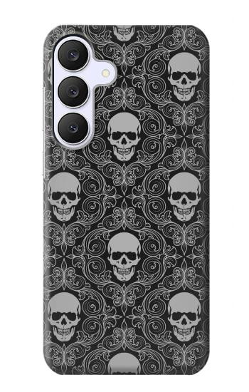 S2371 Skull Vintage Monochrome Pattern Case For Samsung Galaxy S25 FE