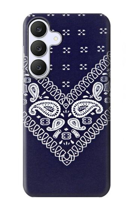 S3357 Navy Blue Bandana Pattern Case For Samsung Galaxy S25 FE