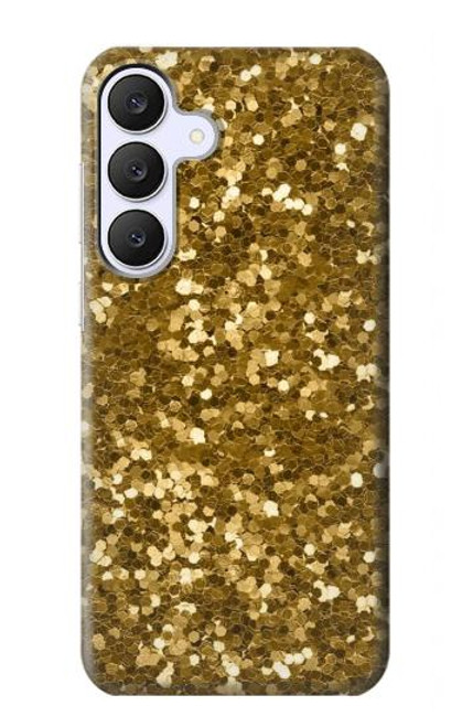 S3388 Gold Glitter Graphic Print Case For Samsung Galaxy S25 FE