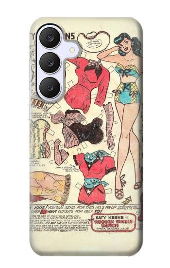 S3820 Vintage Cowgirl Fashion Paper Doll Case For Samsung Galaxy S25 FE, S26 FE