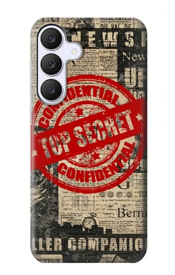 S3937 Text Top Secret Art Vintage Case For Samsung Galaxy S25 FE, S26 FE