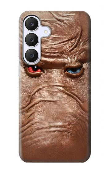 S3940 Leather Mad Face Graphic Paint Case For Samsung Galaxy S25 FE, S26 FE