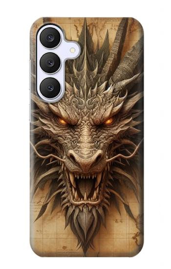 S3981 Dragon Head Old Map Case For Samsung Galaxy S25 FE, S26 FE