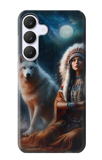 S3995 Grim Wolf Indian Girl Case For Samsung Galaxy S25 FE