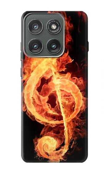 S0493 Music Note Burn Case For Motorola Edge (2025)