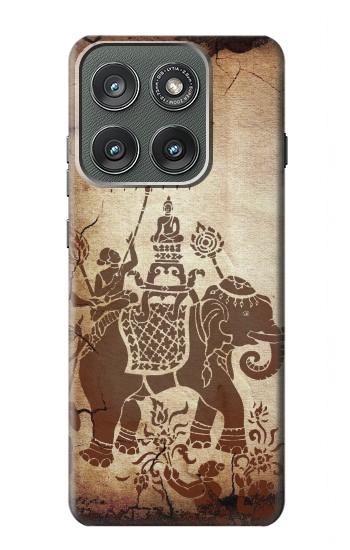 S2102 Thai Art Buddha on Elephant Case For Motorola Edge (2025)