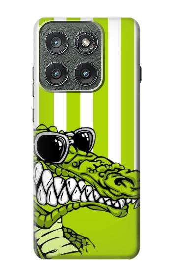 S2323 Funny Green Alligator Crocodile Case For Motorola Edge (2025)