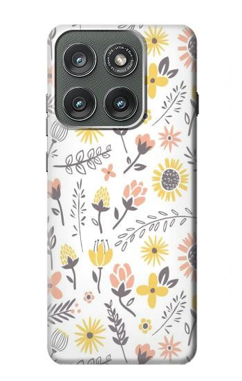 S2354 Pastel Flowers Pattern Case For Motorola Edge (2025)